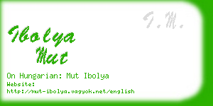 ibolya mut business card